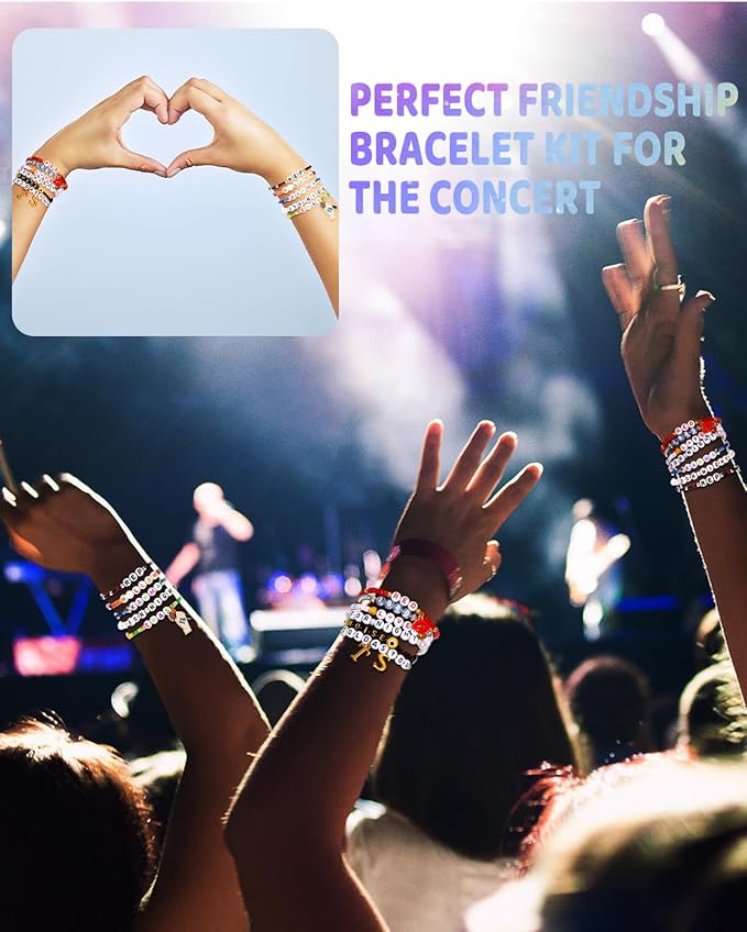 Goldwise Friendship Bracelet Kit 6 Boxes-17417 Pcs 48 Colors Bracelet Making Kits with 15360 Pcs 4mm and 3mm Glass Seed Beads, 5 Styles Letter Beads and Number Beads with Charms, Gift, Birthday