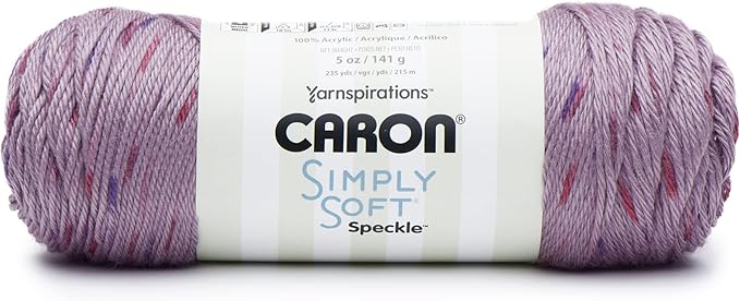 Caron Simply Soft Snapdragon Speckle Yarn - 3 Pack of 141g/5oz - Acrylic - 4 Medium (Worsted) - 235 Yards - Knitting/Crochet