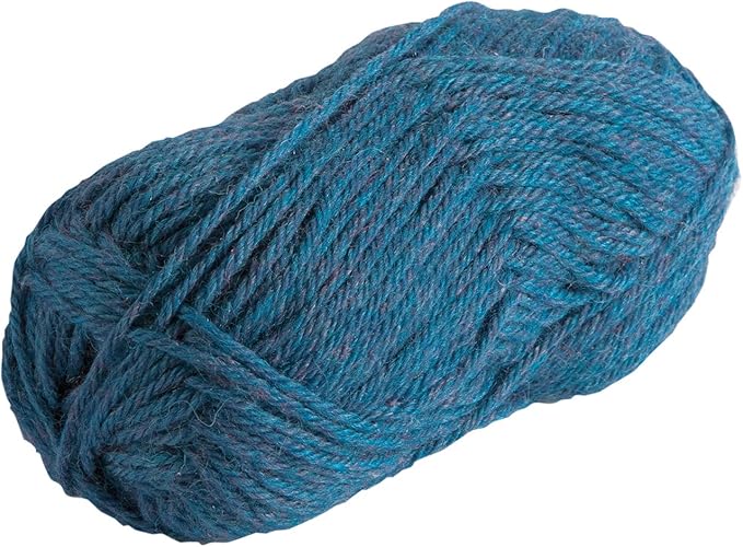 Knit Picks Wool of The Andes Worsted Weight Blue 100% Wool Yarn Multi Pack (10 Balls - Baltic Heather)