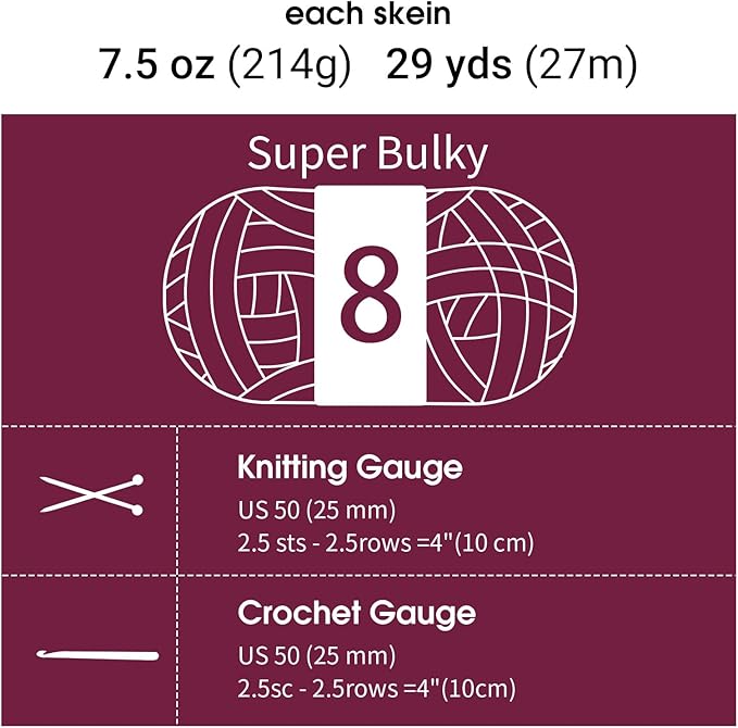 MABOZOO Tie Dye Chunky Yarn for Crocheting 8 Pack,Fluffy Jumbo Chenille Yarn,Soft Plush Yarn Bulky,Giant Thick Fuzzy Yarn for Hand Knitting or Arm Knitting,Purple Multi (26 yds,8 oz Each Skein)
