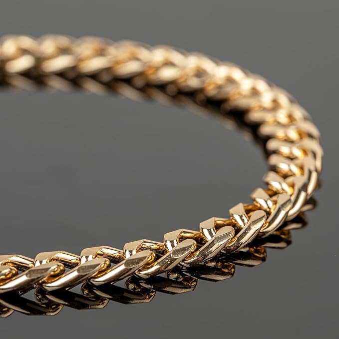 YOUBEIYEE 5 Meters Aluminum Chain for Jewelry Making Thick Gold Plated Cuban Necklace Bracelet Chain Men and Women Hip-pop Jewelry Making Supplies