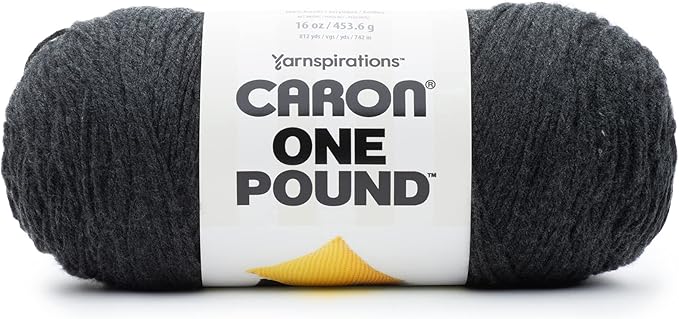 Caron One Pound Dark Gray Mix Yarn - Pack of 16oz/453.6g - Acrylic - #4 Worsted (Medium) - 812 Yards - Knitting & Crochet