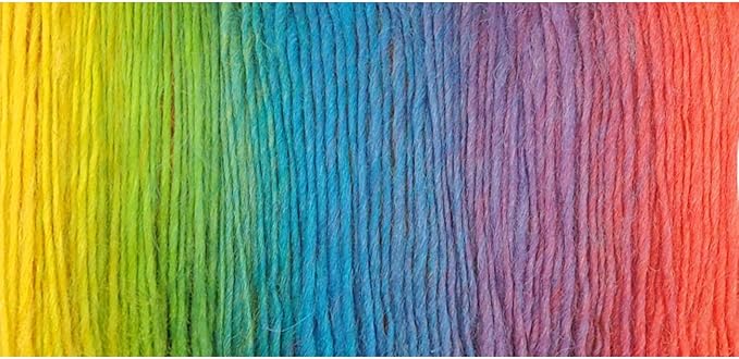 2 Skeins Rainbow Soft Yarn 100% Wool Gradient Multi Color Yarn for Crocheting Knit Total Length 180m×2(196yds×2,50g×2)-11