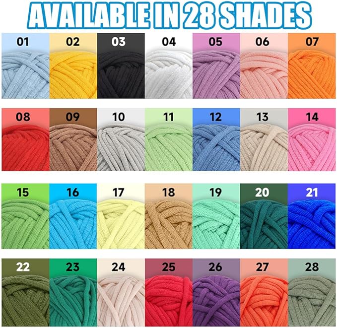3x60g Light Green Yarn for Crocheting and Knitting;3x66m (72yds) Cotton Yarn for Beginners with Easy-to-See Stitches;Worsted-Weight Medium #4;Cotton-Nylon Blend Yarn for Beginners Crochet Kit Making