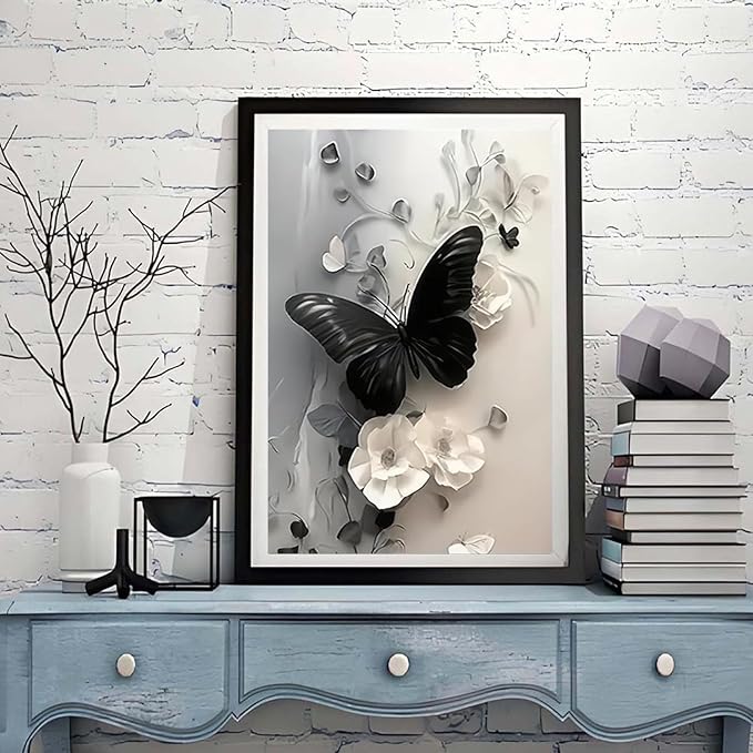 ARPADAMO Diamond Art Kits for Adults,5D Butterfly Diamond Painting DIY Animal Diamond Art Diamond Painting Kits for Adult,Round Full Drill Diamonds, Diamond Art Kits for Home Decor-12x16inch