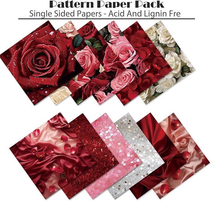 YASMEN Mother's Day Scrapbook Paper Pad, 6x6 Single-Sided Cardstock Paper Pad for Card Making, Journals, Planner, DIY Envelopes, Greeting Cards, Decorative Art Craft -24 Sheets