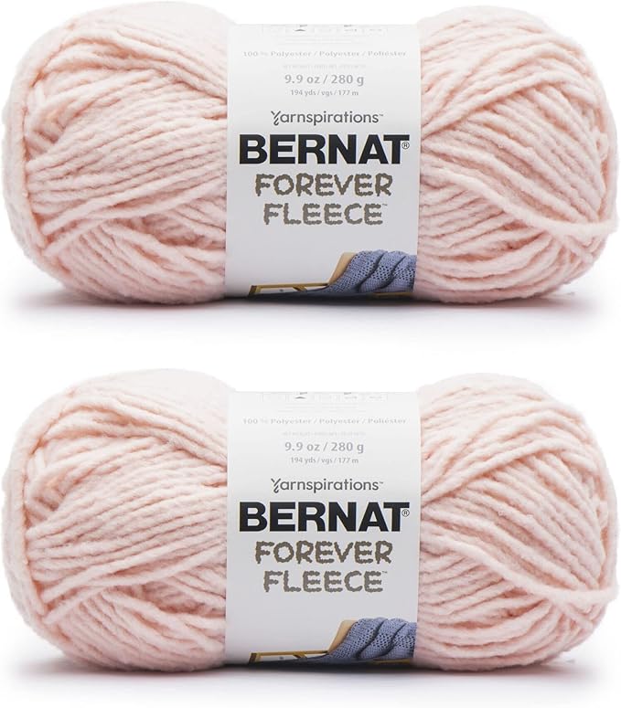 Bernat Forever Fleece Patchouli Yarn - 2 Pack of 280g/9.9oz - Polyester - 6 Super Bulky - 194 Yards - Knitting/Crochet