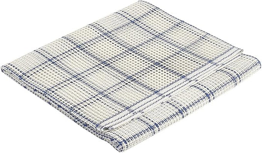 BENECREAT 3.75CT White Blue Blank Rug Hooking Mesh, Hook Rug Canvas Rectangle Rug Woven Mesh Fabric for Embroidery Crafts Decoration DIY Tapestry, 1.3yard x 1yard