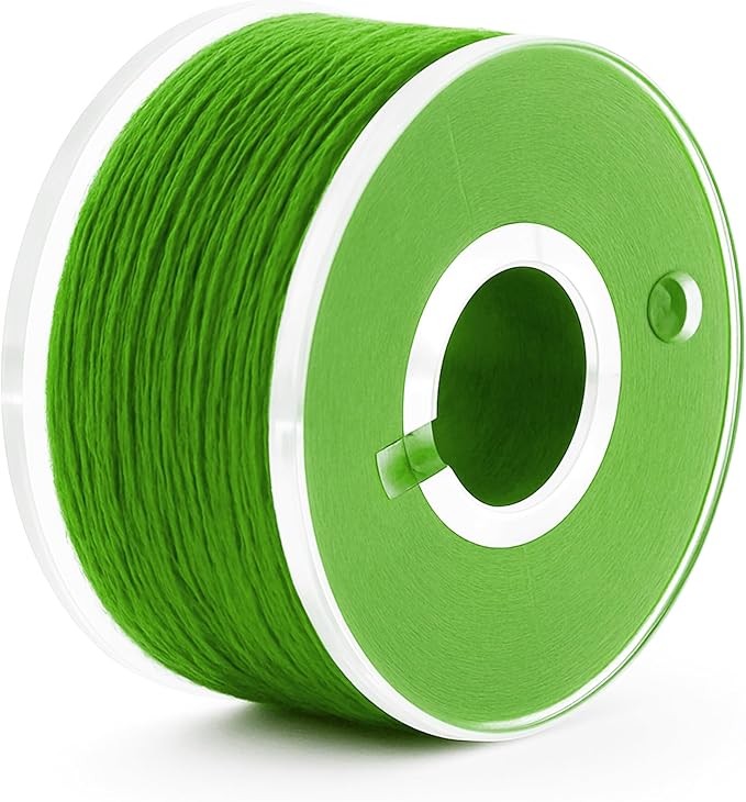 Mandala Crafts 144 Green SA156 Prewound Bobbins for Singer Sewing Machine -15J SA156 Prefilled Bobbin Thread for Brother Sewing Machine and Embroidery