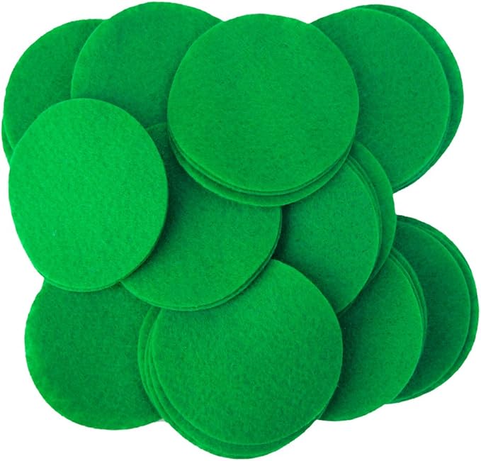 Playfully Ever After Green Craft Felt Circles (2.5 Inch - 46pc)