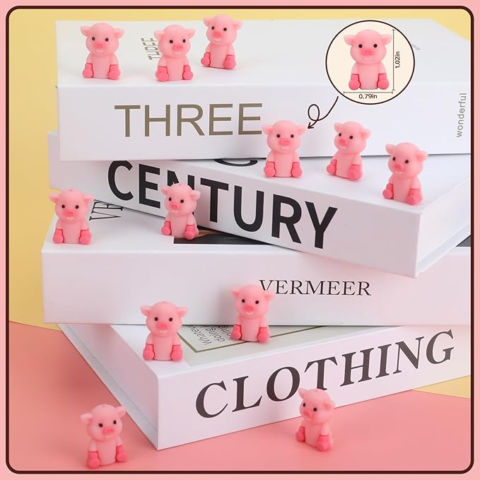 12PCS 3D Pig Silicone Beads for Pens, 12Pcs Pig Silicone Focal Beads for Keychain Making DIY Handicraft（3D Pig ）