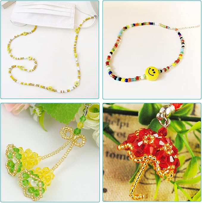 Bala&Fillic Size 3mm Seed Beads About 7200pcs in Box, 8/0 Glass Silver Lined Seed Beads for Making Bracelet Necklace Earring Jewelry (About 300pcs/Color, 24 Colors)