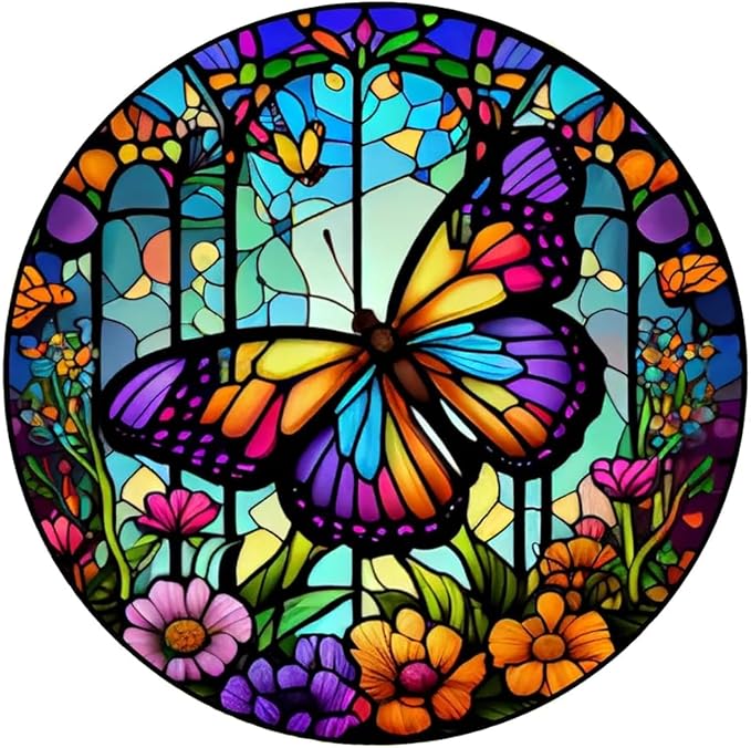 Butterfly Stamped Cross Stitch Kits - Counted Cross Stitch Kits for Beginners Adults,11 CT Patterns Dimensions Embroidery Kits Arts Craft Kits,for Gift and Home Decor 13.8 x 13.8inch