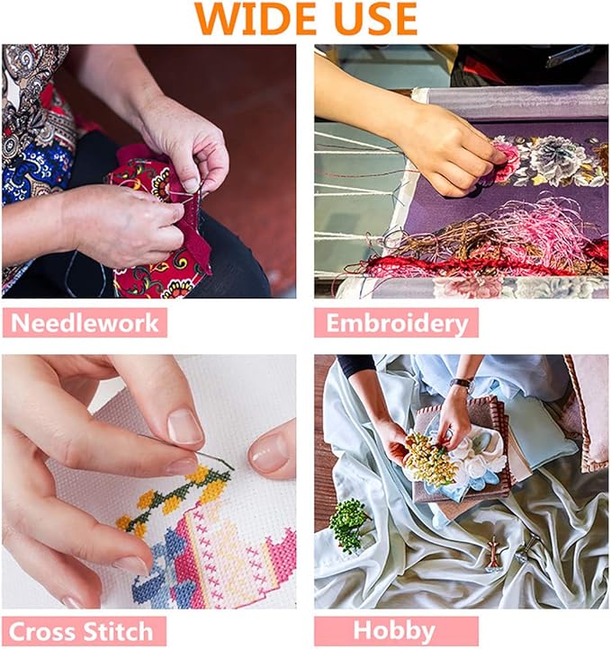 Vilihkc Rainbow Color Embroidery Floss 200 Skeins Per Pack with Cotton for Cross Stitch Threads Bracelet Yarn Craft Floss Embroidery Floss Set