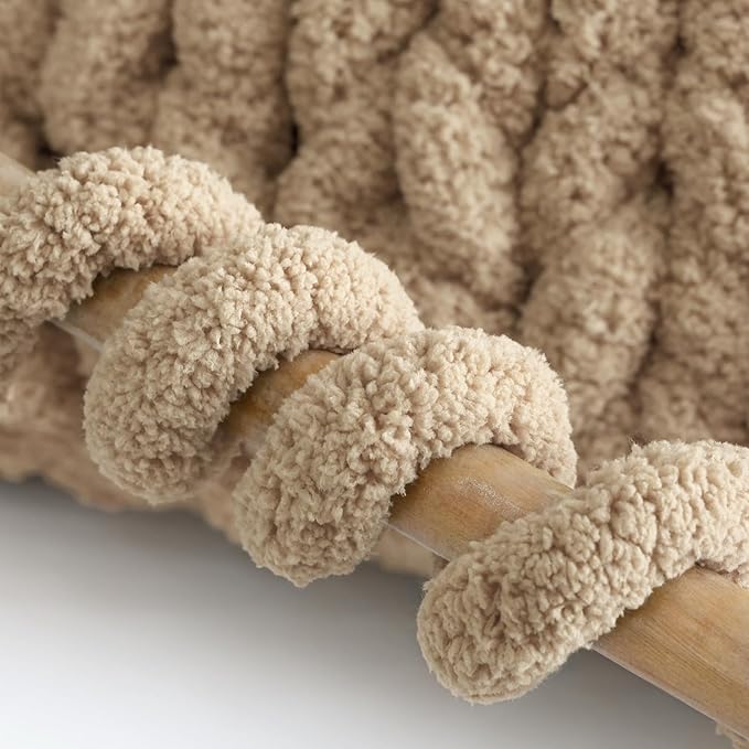 Jumbo Chenille Chunky Yarn for Crocheting - Super Bulky Fluffy Chunky Yarn for Hand Knitting - Extra Thick Soft Blanket Big Yarns 8 Jumbo Pack (27yds,8 oz Each Skein)