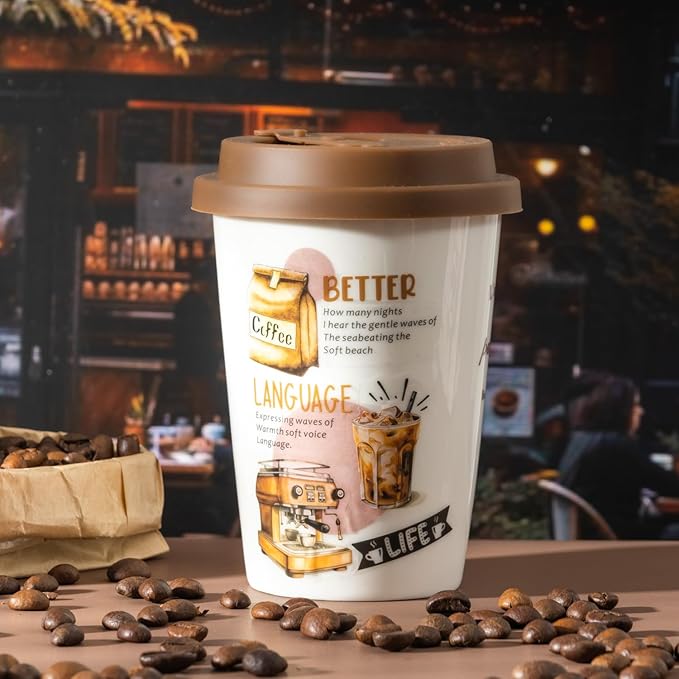 TIAMECH Encounter Cafe PET Stickers - 150 Pcs Silent Romantic Delicious Leisure Coffee Design, Waterproof Sticker for Journaling & Scrapbooking, Junk Journal Supplies, Ephemera & DIY Crafts