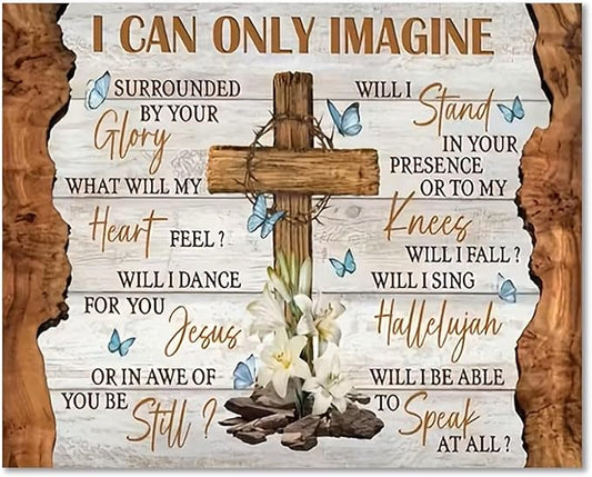 HMZephitiquc Jesus Paint by Number for Adults, Cross Paint by Numbers Kit for Adults Beginner, Painting by Numbers, Easy Oil DIY Crafts for Gift Home Decor 16x20 in