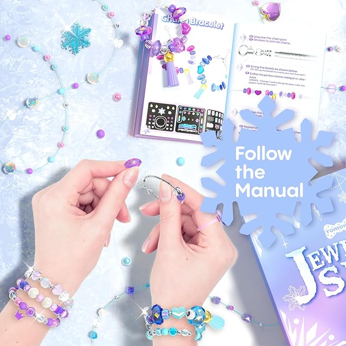 tomons gifts for girls ages 6-12, kids jewelry making kit for girls, crafts birthday for 6 7 8 10 11 12 year old girl