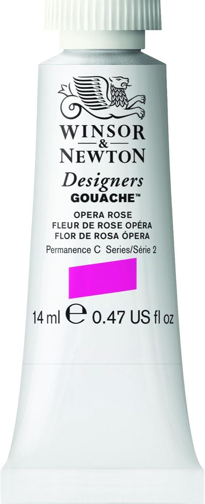 Winsor & Newton Designer's Gouache, 14 ml (0.47oz) tube, Opera Rose