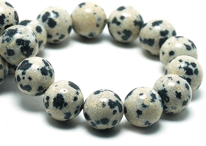 Natural Stone Beads for Jewelry Making - 6mm Gemstone Round Beads for Bracelets(58-62pcs, Spot Jasper)
