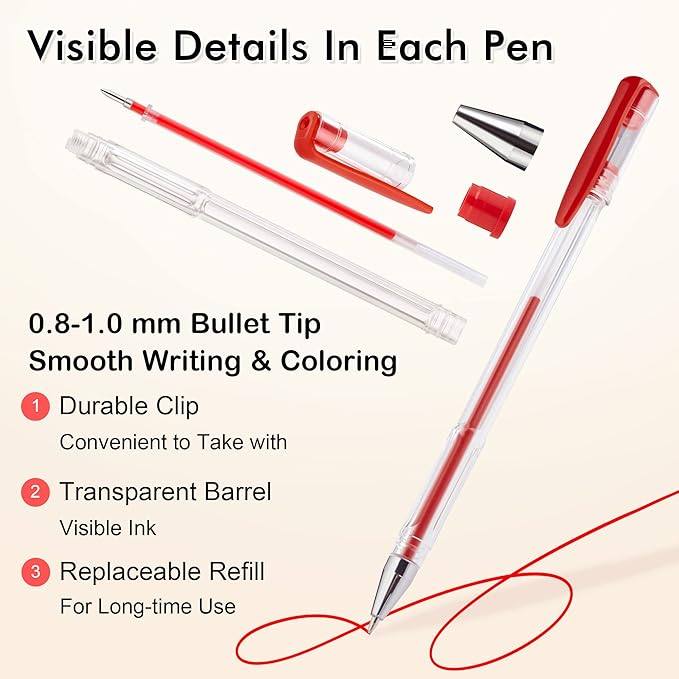 Shuttle Art 120 Unique Colors (No Duplicates) Gel Pens Gel Pen Set for Adult Coloring Books Art Markers (Pack of 2)