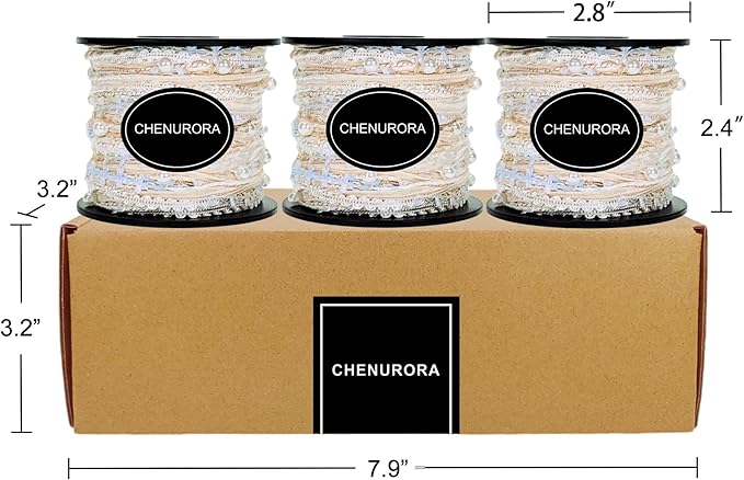 Hand-Blended Multifiber Multicolored Fancy Yarn with Beads for Knitting Crocheting Crafts DIY, Set of 3 Rolls (Beige)