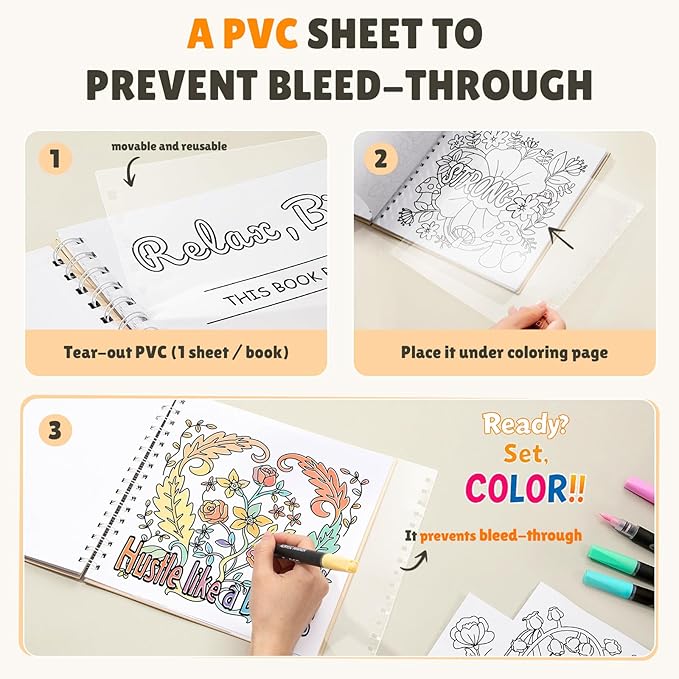 Adult Coloring Book for Mindfulness & Anxiety Relief: Coloring Books for Adults Relaxation with Motivational Quotes, Stress Relieving Nature Designs