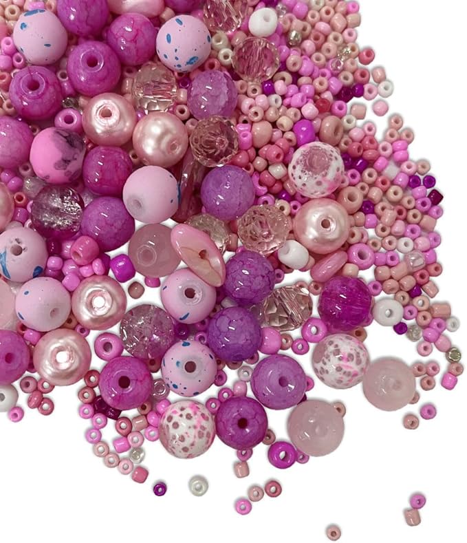 600PCS Crystal Glass Beads Spacer Beads for Making Bracelets Jewelry，8mm Obsidian Faceted Rondelle Beads with Hole for DIY Crafts Bracelets Necklace Phone Charm(pink), 421162