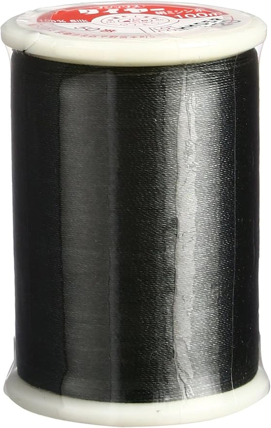 Superior Threads Tire Silk #50 3-Ply 50-Weight High Sheen Silk Embroidery Quilting Sewing Thread - 109 Yard Spool (#120 Grey Black)