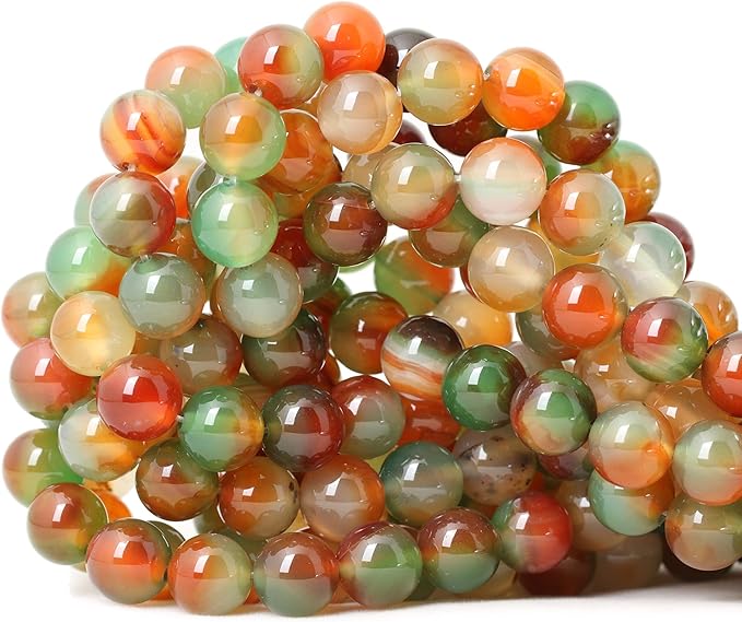35PCS 10mm Peacock Agate Round Loose Beads for Jewelry Making DIY Materials 1 Strand 15"