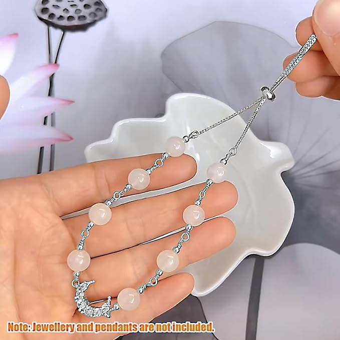 Fesorsi Silver Necklace Chain for Jewelry Making, 46ft 6 Style Rolled Steel DIY Jewelry Chain Roll Bracelet Bulk Link Plated Permanent for Earring Anklet Craft with Jump Ring, Lobster Clasp, Pliers