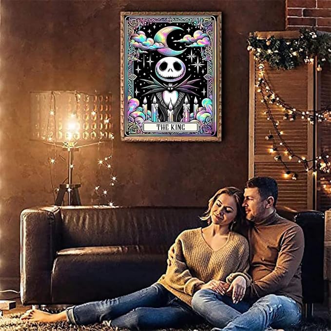 Halloween Cross Stitch Kits for Adults Beginner,Horror Cross Stitch Kits Printed Stitching Patterns Dimensions Needlepoint Art Crafts Embroidery Kits for Adults Beginners 12x16 inch