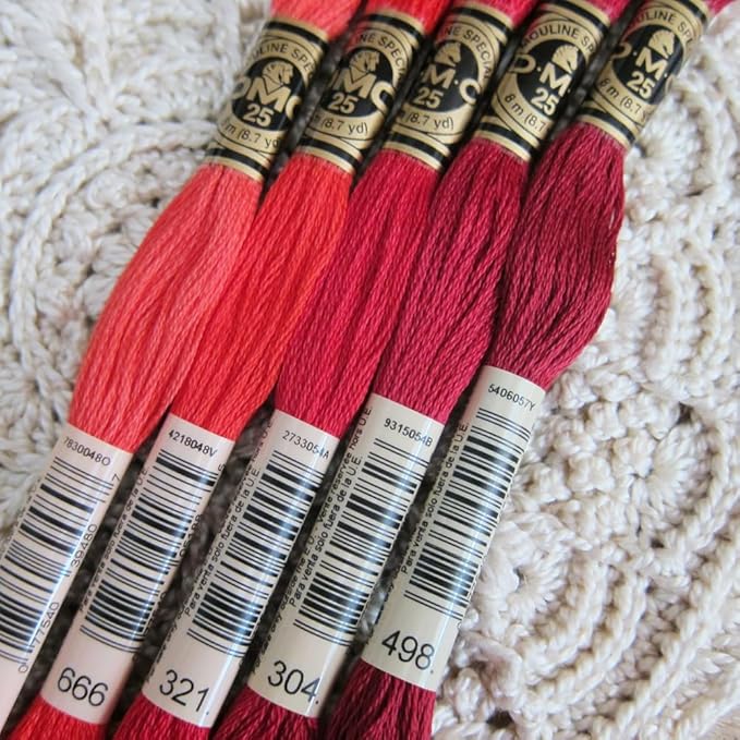 12 Skeins 105 Yards Embroidery Thread Bulk Cross Stitch Floss 6 Ply Christmas Color Variegated Friendship Bracelet String Polyester Threads for Jewelry Making Bracelet Knitting Stitch Supply