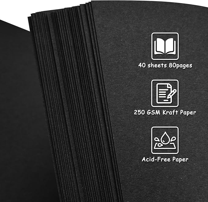 Scrapbook Album 10x10 Inch - Hardcover Kraft Paper Photo Album with 80 Pages, Memory Book for Wedding, Anniversary, Family, Christmas, Baby Shower, Ideal for Preserving Precious Moments