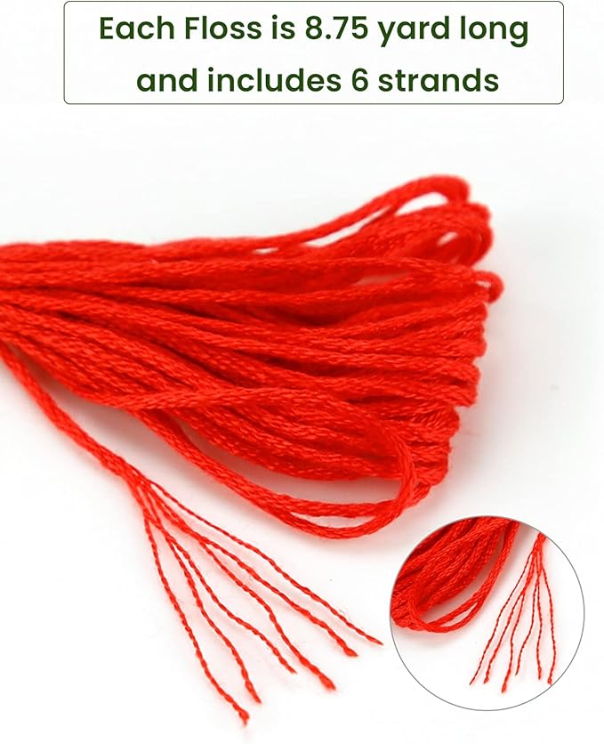 Caydo 447 Color Embroidery Floss, Cross Stitch Threads with 20 Pieces Floss Bobbins for Friendship Bracelets Arts DIY Crafts