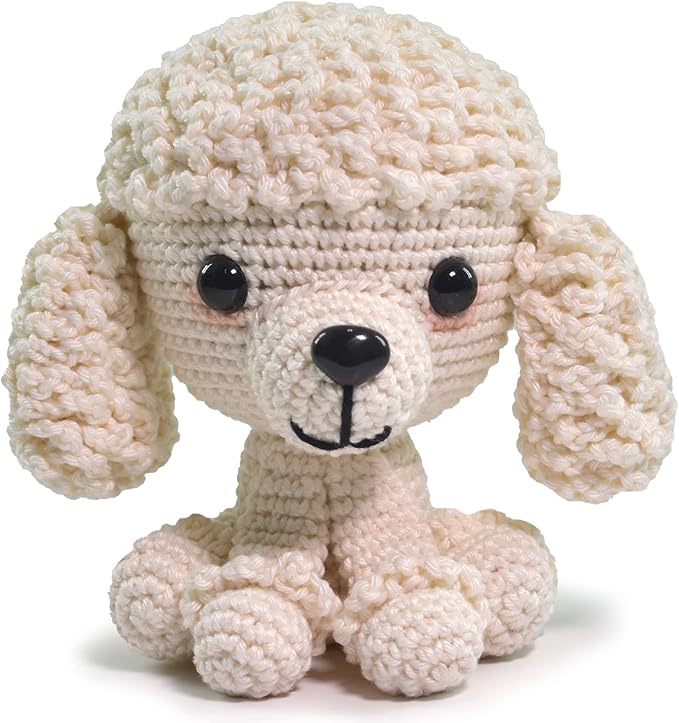 CRCULO Amigurumi Crochet Kit - Cats & Dogs - All Included, Easy Instructions - Intermediate Crochet Set - Animal Amigurumi Yarn Poodle