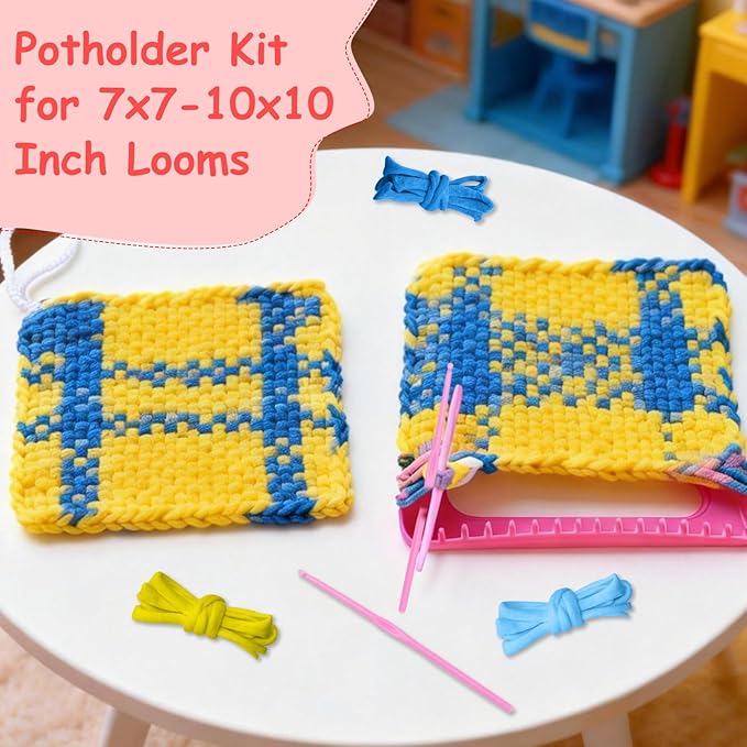 600 PCS Weaving Loom Refill Loops, Potholder Loops for 7-10 Inch Loom, Weaving Bands DIY for Kids, Ideal Gifts for Girls Ages DIY Crafts Supplie (3 Fresh Colors (600 Loops))