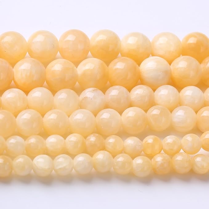 Rice Topaz Stone Beads Jewelry Making Gemstone Round Crystal Bracelet Necklace 1 Strand 15.5inch 60PCS 6MM
