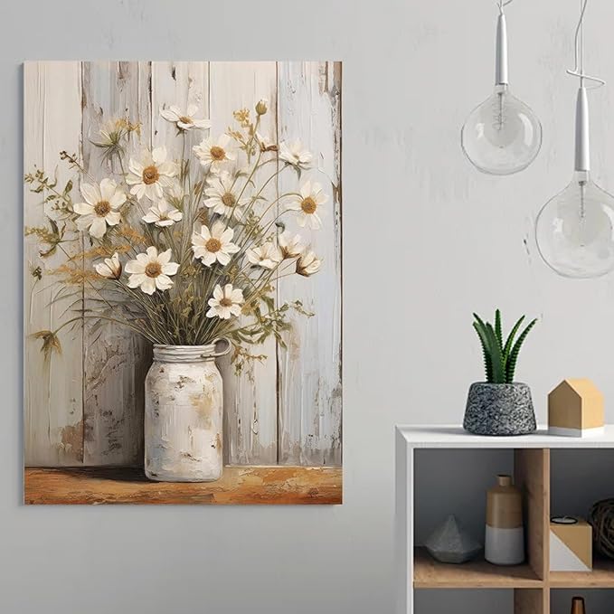 ARPADAMO Vintage Diamond Art Kits for Adults,5D Diamond Painting DIY Flower Diamond Art Diamond Painting Kits for Adult,Round Full Drill Diamond, Diamond Art Kits for Home Decor-12x16inch