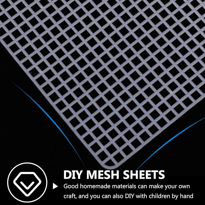EXCEART 12 Pieces Mesh Clear Plastic Canvas Sheets Crossbody DIY Sewing Kit Form Cross Stitch Kits for Making Handmade Purse Bag Crafting, Yarn, Knit and Crochet Projects Accessory