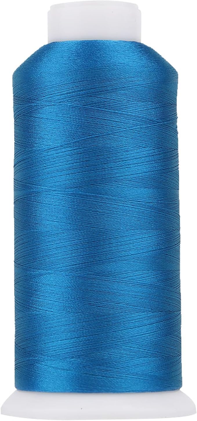 High Tenacity Polyester Embroidery Machine Thread 40WT(120D/2) 4000M Per Spool for Commercial and Domestic Embroidery Machine (Calypso Blue-1797)