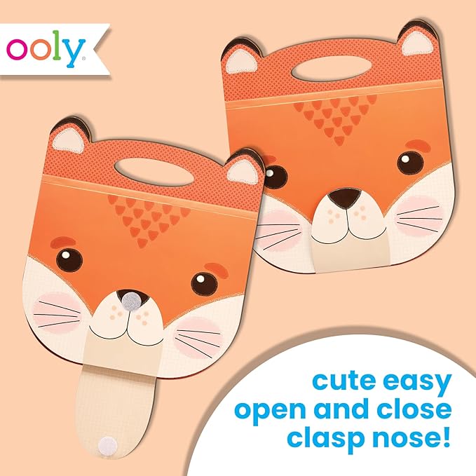 OOLY Carry Along Sketchbook for Kids, 60 Pages, 9 x 7 inches, Portable Sketch Book, Drawing Pad for Travel - Fox