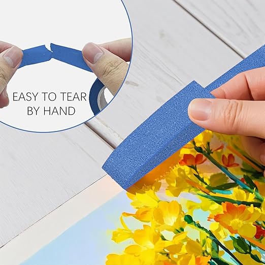 8PCS Colored Masking Tape - Dark Blue Painters Tape, Tape for Kids Art Supplies, Great for Crafts, Labeling, DIY Decorative, 1/2 Inch Colored Tape Rolls- Tiny Size