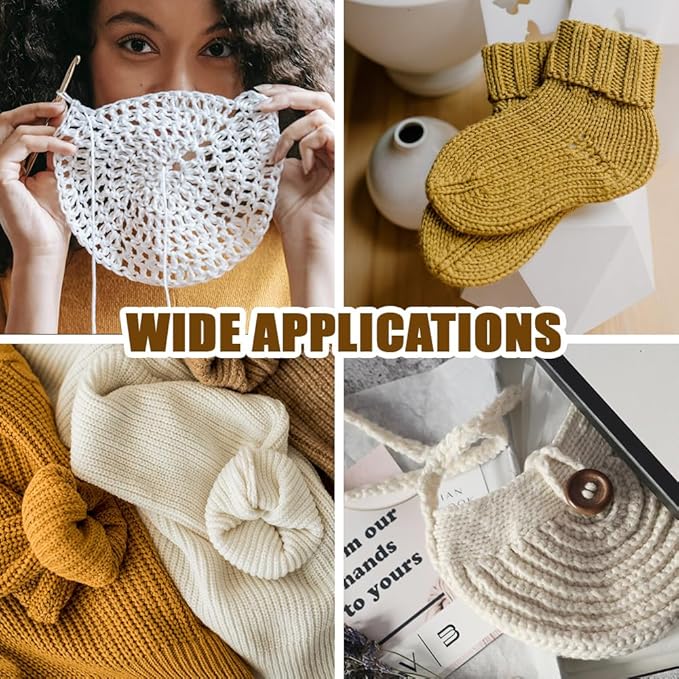 arricraft Wooden Knitting Needle Gauge, Pooled Love Pattern Spinning Control Card Cm and Inch Size Marked Hollow Crochet Ruler with Hole for Crochet Accessories