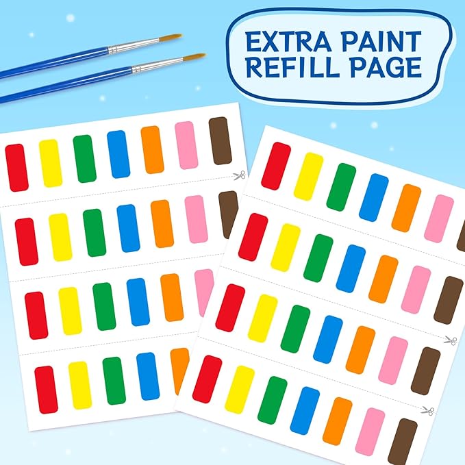 SOCOLER Paint with Water Coloring Books for Kids,Mess Free Watercolor Painting Papers Sets for Toddlers,Water Color Paint Kit,Art Craft Birthday Gift for Ages 1-3, 4-8(Animal)