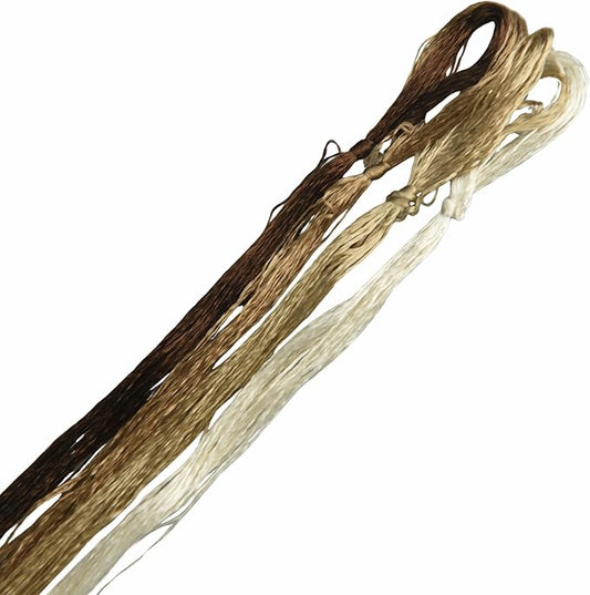 4 Skeins Mulberry Silk Floss Embroidery Thread Floss-Cross Stitch Threads China Silk Woven Jewelry Threads DIY Sewing Kits (23)