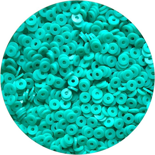 2000pcs Lake Blue Clay Beads for Bracelets Making Heishi Polymer Disc Clay Bead Flat Spacer 6mm for Jewelry Earring DIY Crafts