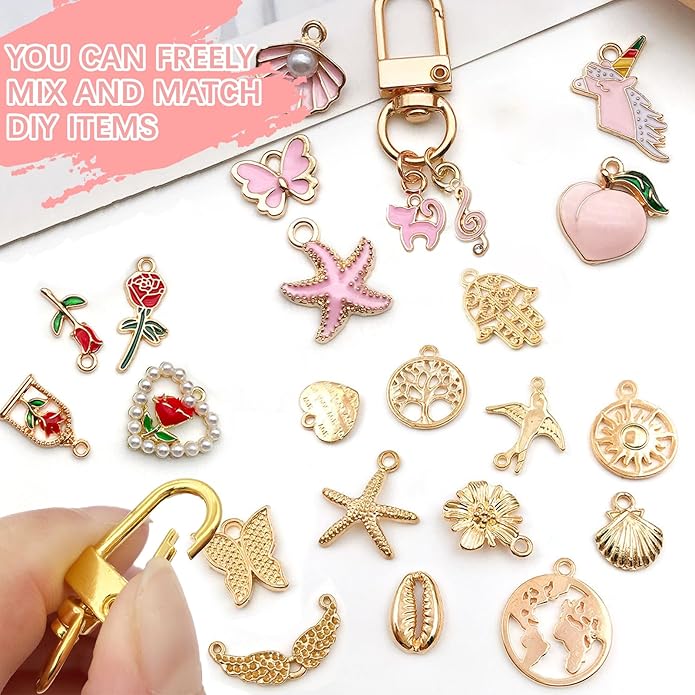 Charms Enamel Alloy Charms for Beach Travel Necklace Bracelet DIY carft Deocration Bracelet Necklace Crafting, Hawaiian Style Accessories for Nature-Inspired Designs