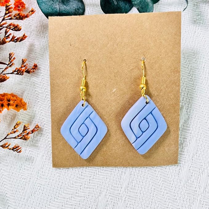 Xaekicr 2PCS Geometric Line Polymer Clay Cutters – Modern Clay Cutters for Earrings, Tools and Molds for Polymer Clay Jewelry DIY