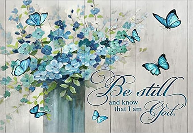 BOHADIY Diamond Painting Kits for Adults and Kids, Blutterfly Flower God Diamond Art Craft Paint with Full Round Drill for Wall Decor 16 × 12 Inch